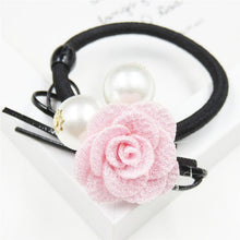 Load image into Gallery viewer, 1PCS Lovely Clover Gray Ball Elastic Hair Bands Toys For Girls Handmade Bow Headband Scrunchy Kids Hair Accessories For Womens