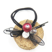 Load image into Gallery viewer, 1PCS Lovely Clover Gray Ball Elastic Hair Bands Toys For Girls Handmade Bow Headband Scrunchy Kids Hair Accessories For Womens