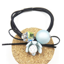 Load image into Gallery viewer, 1PCS Lovely Clover Gray Ball Elastic Hair Bands Toys For Girls Handmade Bow Headband Scrunchy Kids Hair Accessories For Womens
