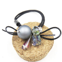 Load image into Gallery viewer, 1PCS Lovely Clover Gray Ball Elastic Hair Bands Toys For Girls Handmade Bow Headband Scrunchy Kids Hair Accessories For Womens