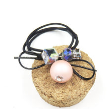 Load image into Gallery viewer, 1PCS Lovely Clover Gray Ball Elastic Hair Bands Toys For Girls Handmade Bow Headband Scrunchy Kids Hair Accessories For Womens