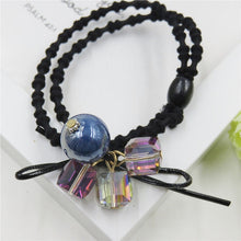 Load image into Gallery viewer, 1PCS Lovely Clover Gray Ball Elastic Hair Bands Toys For Girls Handmade Bow Headband Scrunchy Kids Hair Accessories For Womens
