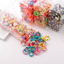 Load image into Gallery viewer, 100PCS/Lot 3.0CM Children Cute Small Ring Rubber Bands Tie Gum Ponytail Holder Elastic Hair Band Headband Girls Hair Accessories