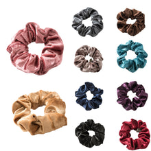 Load image into Gallery viewer, Solid Lady Hair Scrunchies Ring Elastic Hair Bands Pure Color Bobble Sports Dance Velvet Soft Charming Scrunchie Hairband