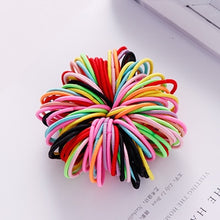 Load image into Gallery viewer, New 100PCS/Lot Girls Candy Colors Nylon 3CM Rubber Bands Children Safe Elastic Hair Bands Ponytail Holder Kids Hair Accessories