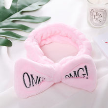Load image into Gallery viewer, New Letter"OMG" Coral Fleece Soft Bow Headbands For Women Girls Cute Hair Holder Hairbands Hair Bands Headwear Hair Accessories