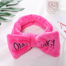 Load image into Gallery viewer, New Letter"OMG" Coral Fleece Soft Bow Headbands For Women Girls Cute Hair Holder Hairbands Hair Bands Headwear Hair Accessories
