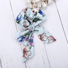 Load image into Gallery viewer, AWAYT Bow Streamers Hair Ring Fashion Ribbon Girl Hair Bands Scrunchies Horsetail Tie Solid Headwear Hair Accessories