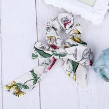 Load image into Gallery viewer, AWAYT Bow Streamers Hair Ring Fashion Ribbon Girl Hair Bands Scrunchies Horsetail Tie Solid Headwear Hair Accessories