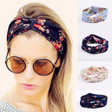 Load image into Gallery viewer, Women Flora Printed Headband Rope Elastic Hair Bands Hair Gum Clip Women Female Turban Hair Accessories haarbanden voor vrouwen