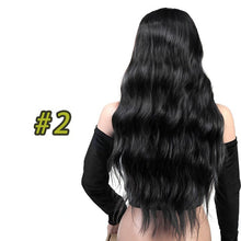 Load image into Gallery viewer, SHANGKE 26" Long Mix Purple Womens Wigs with Bangs Heat Resistant Synthetic Kinky Curly Wigs for Women African American