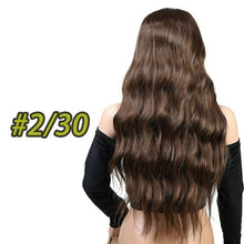 Load image into Gallery viewer, SHANGKE 26" Long Mix Purple Womens Wigs with Bangs Heat Resistant Synthetic Kinky Curly Wigs for Women African American