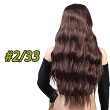 Load image into Gallery viewer, SHANGKE 26" Long Mix Purple Womens Wigs with Bangs Heat Resistant Synthetic Kinky Curly Wigs for Women African American