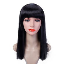 Load image into Gallery viewer, SHANGKE 26" Long Mix Purple Womens Wigs with Bangs Heat Resistant Synthetic Kinky Curly Wigs for Women African American