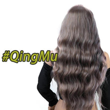 Load image into Gallery viewer, SHANGKE 26" Long Mix Purple Womens Wigs with Bangs Heat Resistant Synthetic Kinky Curly Wigs for Women African American