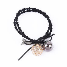 Load image into Gallery viewer, 1PCS Lovely Clover Gray Ball Elastic Hair Bands Toys For Girls Handmade Bow Headband Scrunchy Kids Hair Accessories For Womens