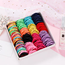 Load image into Gallery viewer, New 100PCS/Lot Girls Candy Colors Nylon 3CM Rubber Bands Children Safe Elastic Hair Bands Ponytail Holder Kids Hair Accessories