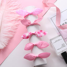 Load image into Gallery viewer, New 5PCS/Lot Fashion Rabbit Elastic Hair Bands Hair Accessories For Girls Cute Ponytail Holder Rubber Bands Children Scrunchies