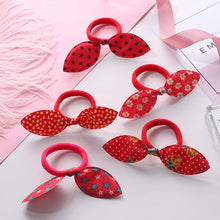 Load image into Gallery viewer, New 5PCS/Lot Fashion Rabbit Elastic Hair Bands Hair Accessories For Girls Cute Ponytail Holder Rubber Bands Children Scrunchies