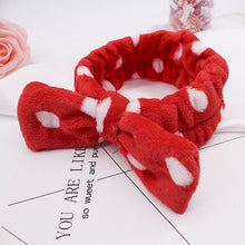 Load image into Gallery viewer, Women's Butterfly Bow Hair Band Fashion OMG Letters Wash Face Headband Girls Headwear Hairbands Coral Fleece Hair Accessories