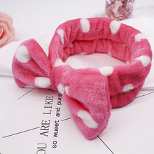 Load image into Gallery viewer, Women's Butterfly Bow Hair Band Fashion OMG Letters Wash Face Headband Girls Headwear Hairbands Coral Fleece Hair Accessories