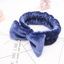 Load image into Gallery viewer, Women's Butterfly Bow Hair Band Fashion OMG Letters Wash Face Headband Girls Headwear Hairbands Coral Fleece Hair Accessories