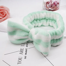 Load image into Gallery viewer, Women's Butterfly Bow Hair Band Fashion OMG Letters Wash Face Headband Girls Headwear Hairbands Coral Fleece Hair Accessories