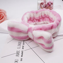Load image into Gallery viewer, Women's Butterfly Bow Hair Band Fashion OMG Letters Wash Face Headband Girls Headwear Hairbands Coral Fleece Hair Accessories
