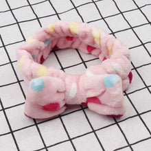 Load image into Gallery viewer, Women's Butterfly Bow Hair Band Fashion OMG Letters Wash Face Headband Girls Headwear Hairbands Coral Fleece Hair Accessories