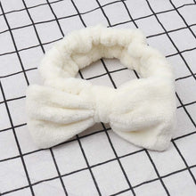 Load image into Gallery viewer, Women's Butterfly Bow Hair Band Fashion OMG Letters Wash Face Headband Girls Headwear Hairbands Coral Fleece Hair Accessories