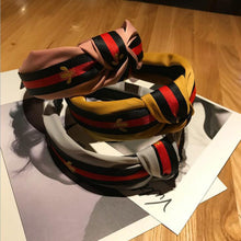 Load image into Gallery viewer, 2018 New Winter Hairband Headband For Women Fashion Turban Striped Hair Band Bee Pattern Print Hair Accessories