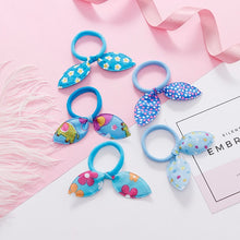 Load image into Gallery viewer, New 5PCS/Lot Fashion Rabbit Elastic Hair Bands Hair Accessories For Girls Cute Ponytail Holder Rubber Bands Children Scrunchies