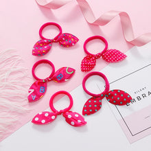 Load image into Gallery viewer, New 5PCS/Lot Fashion Rabbit Elastic Hair Bands Hair Accessories For Girls Cute Ponytail Holder Rubber Bands Children Scrunchies