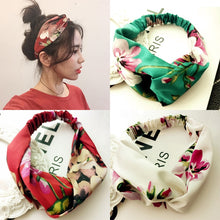 Load image into Gallery viewer, Women Summer Bohemian Hair Bands Print Headbands Retro Cross Turban Bandage Bandanas HairBand Hair Accessories Headwrap Headwear
