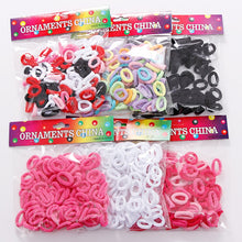 Load image into Gallery viewer, 100pcs Wholesale Girls 1.5cm Colorful Small Ring Elastic Hair Bands Ponytail Holder Rubber Bands Scrunchie Kids Hair Accessories
