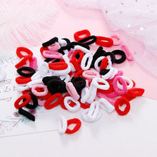 Load image into Gallery viewer, 100pcs Wholesale Girls 1.5cm Colorful Small Ring Elastic Hair Bands Ponytail Holder Rubber Bands Scrunchie Kids Hair Accessories