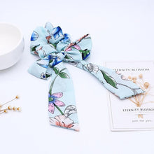 Load image into Gallery viewer, 2019 New Bow Streamers Hair Ring Fashion Ribbon Girl Hair Bands Scrunchies Ponytail Hair Bows Girl Holder Rope Hair Accessories