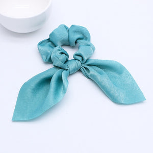 2019 New Bow Streamers Hair Ring Fashion Ribbon Girl Hair Bands Scrunchies Ponytail Hair Bows Girl Holder Rope Hair Accessories