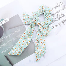 Load image into Gallery viewer, AWAYT Bow Streamers Hair Ring Fashion Ribbon Girl Hair Bands Scrunchies Horsetail Tie Solid Headwear Hair Accessories