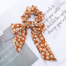 Load image into Gallery viewer, AWAYT Bow Streamers Hair Ring Fashion Ribbon Girl Hair Bands Scrunchies Horsetail Tie Solid Headwear Hair Accessories