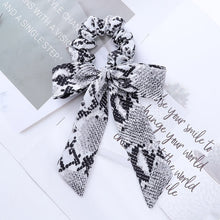 Load image into Gallery viewer, AWAYT Bow Streamers Hair Ring Fashion Ribbon Girl Hair Bands Scrunchies Horsetail Tie Solid Headwear Hair Accessories