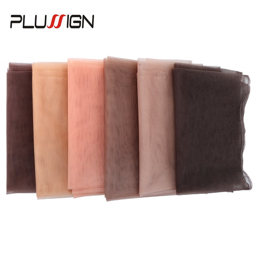 Plussign 1/4 Yard Hair Weaving Netting Top Swiss Lace Material Basement Foundation Toupee Frontal Closure Net For Making Wigs
