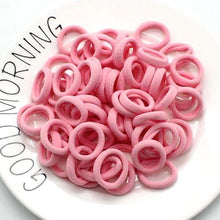 Load image into Gallery viewer, 3cm 50pcs/lot Hair Accessories kids Rubber bands Scrunchy Elastic Hair Bands Girls Headband decorations ties  Gum for hair