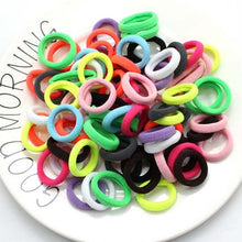 Load image into Gallery viewer, 3cm 50pcs/lot Hair Accessories kids Rubber bands Scrunchy Elastic Hair Bands Girls Headband decorations ties  Gum for hair