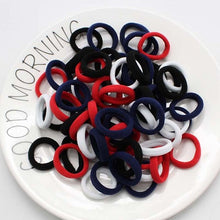 Load image into Gallery viewer, 3cm 50pcs/lot Hair Accessories kids Rubber bands Scrunchy Elastic Hair Bands Girls Headband decorations ties  Gum for hair