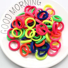 Load image into Gallery viewer, 3cm 50pcs/lot Hair Accessories kids Rubber bands Scrunchy Elastic Hair Bands Girls Headband decorations ties  Gum for hair