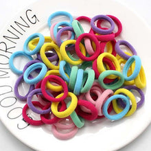 Load image into Gallery viewer, 3cm 50pcs/lot Hair Accessories kids Rubber bands Scrunchy Elastic Hair Bands Girls Headband decorations ties  Gum for hair