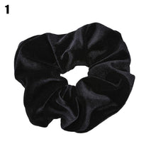 Load image into Gallery viewer, Solid Lady Hair Scrunchies Ring Elastic Hair Bands Pure Color Bobble Sports Dance Velvet Soft Charming Scrunchie Hairband