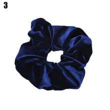 Load image into Gallery viewer, Solid Lady Hair Scrunchies Ring Elastic Hair Bands Pure Color Bobble Sports Dance Velvet Soft Charming Scrunchie Hairband