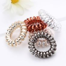 Load image into Gallery viewer, 2/5 pcs Multicolor Elastic Hair Bands Spiral Shape Ponytail Hair Ties Gum Rubber Band Hair Rope Telephone Wire Hair Accessories